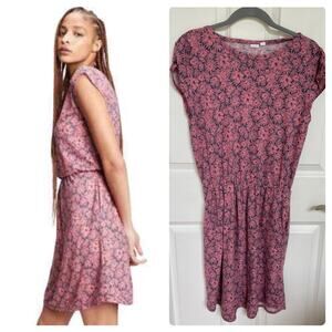 Gap Linen Blend Pink Floral Dress Size Small